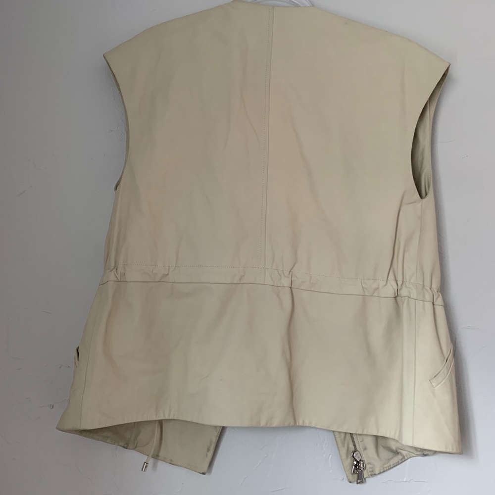Vince Leather Ivory Vest - Picture 6 of 8